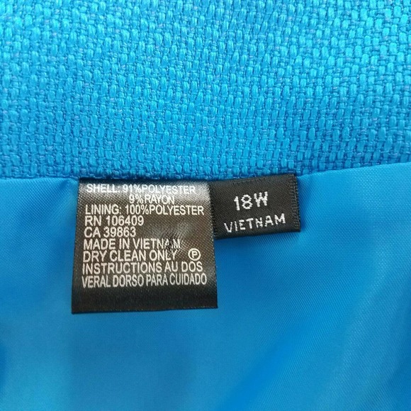 Tahari Blue Pencil Skirt - Picture 9 of 12